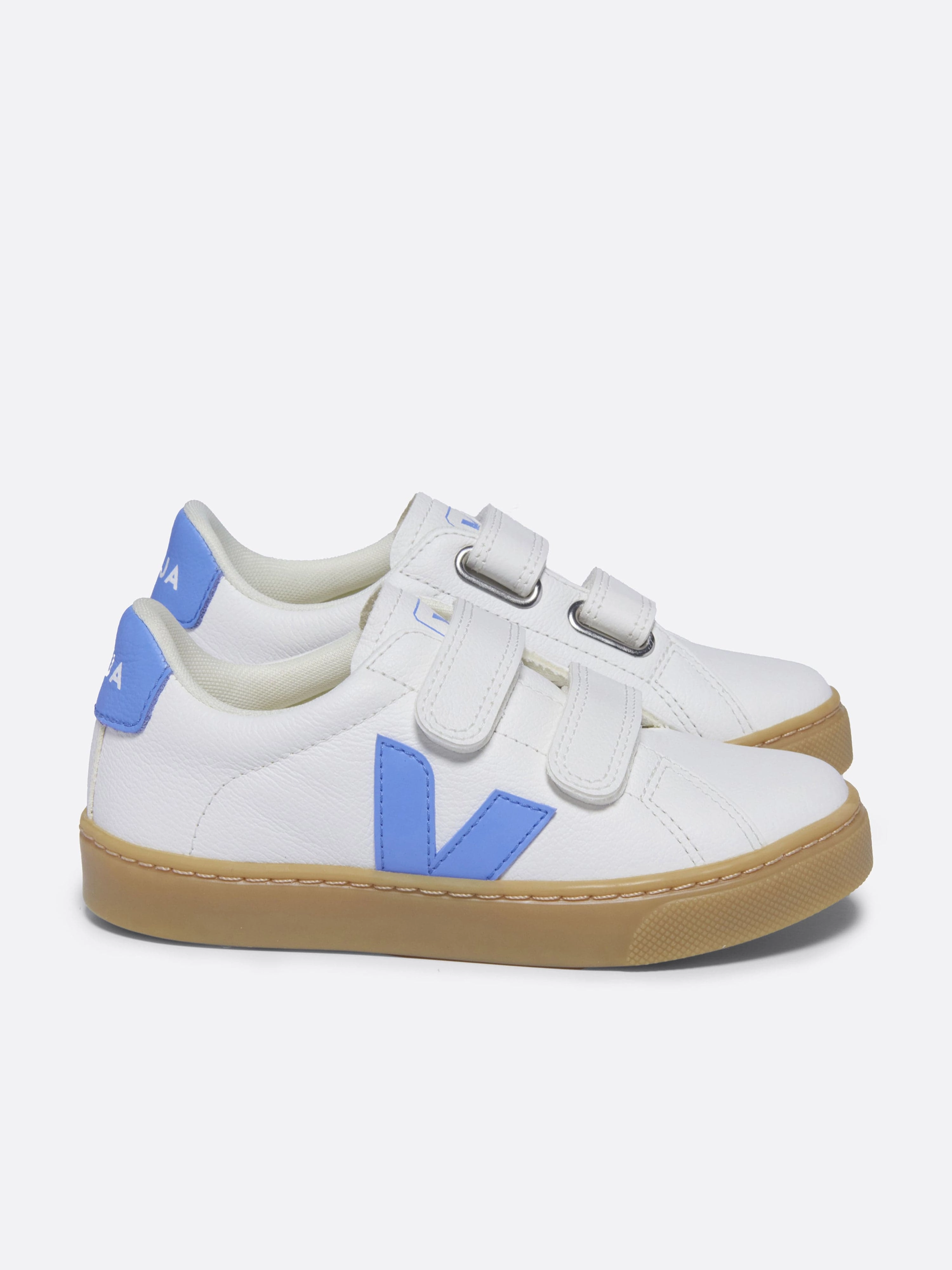 Veja Kids Esplar ChromeFree Leather Trainers in White