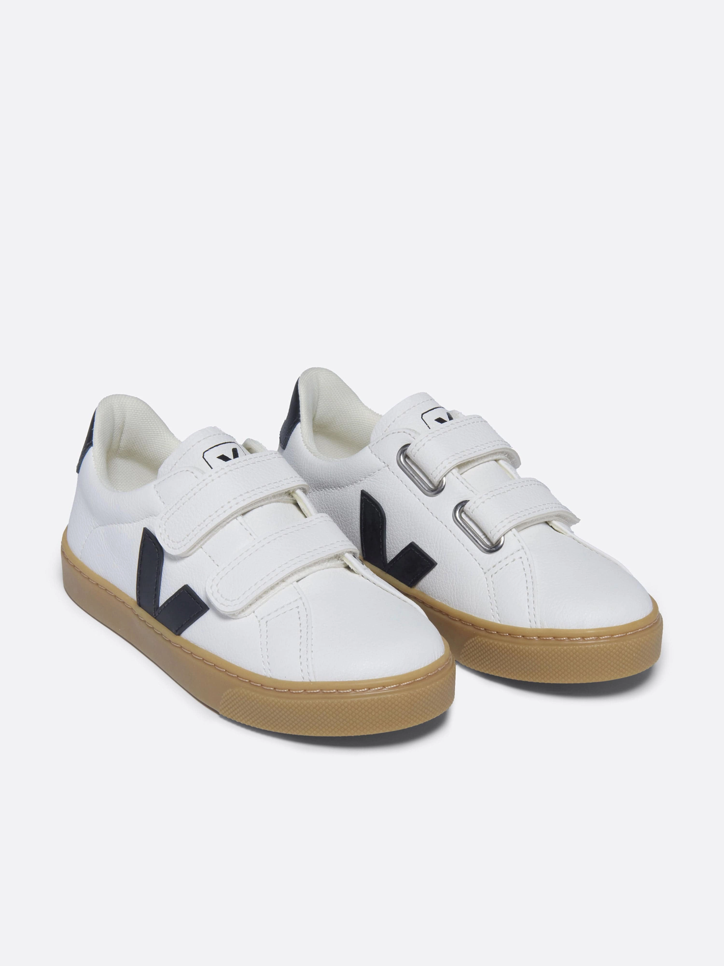 Veja Kids Esplar ChromeFree Leather Trainers in White