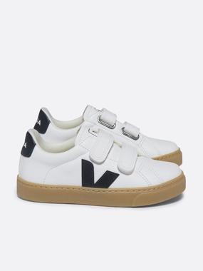 Veja Kids Esplar ChromeFree Leather Trainers in White