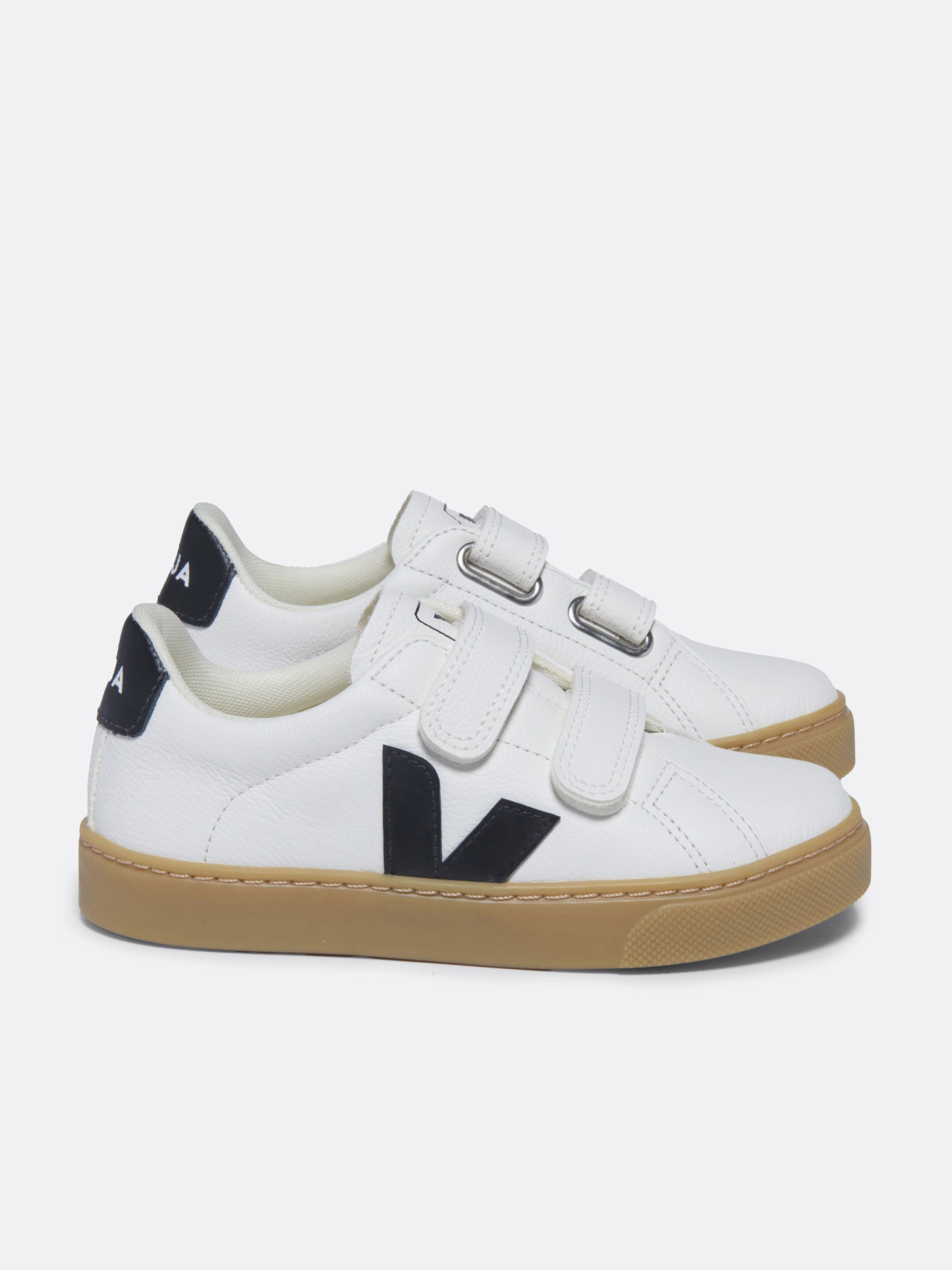 Veja Kids Esplar ChromeFree Leather Trainers in White