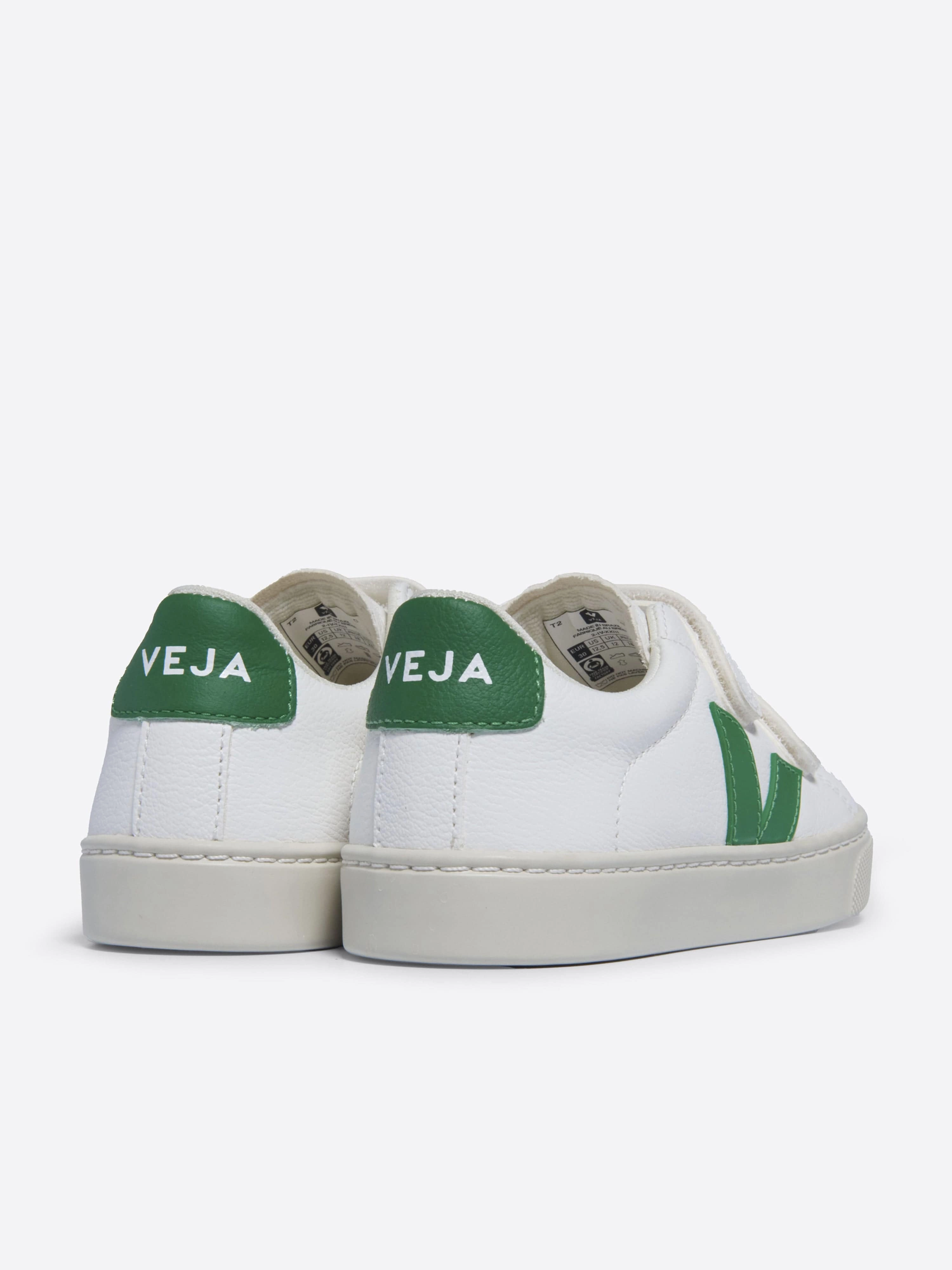 Veja Kids Esplar ChromeFree Leather Trainers in White