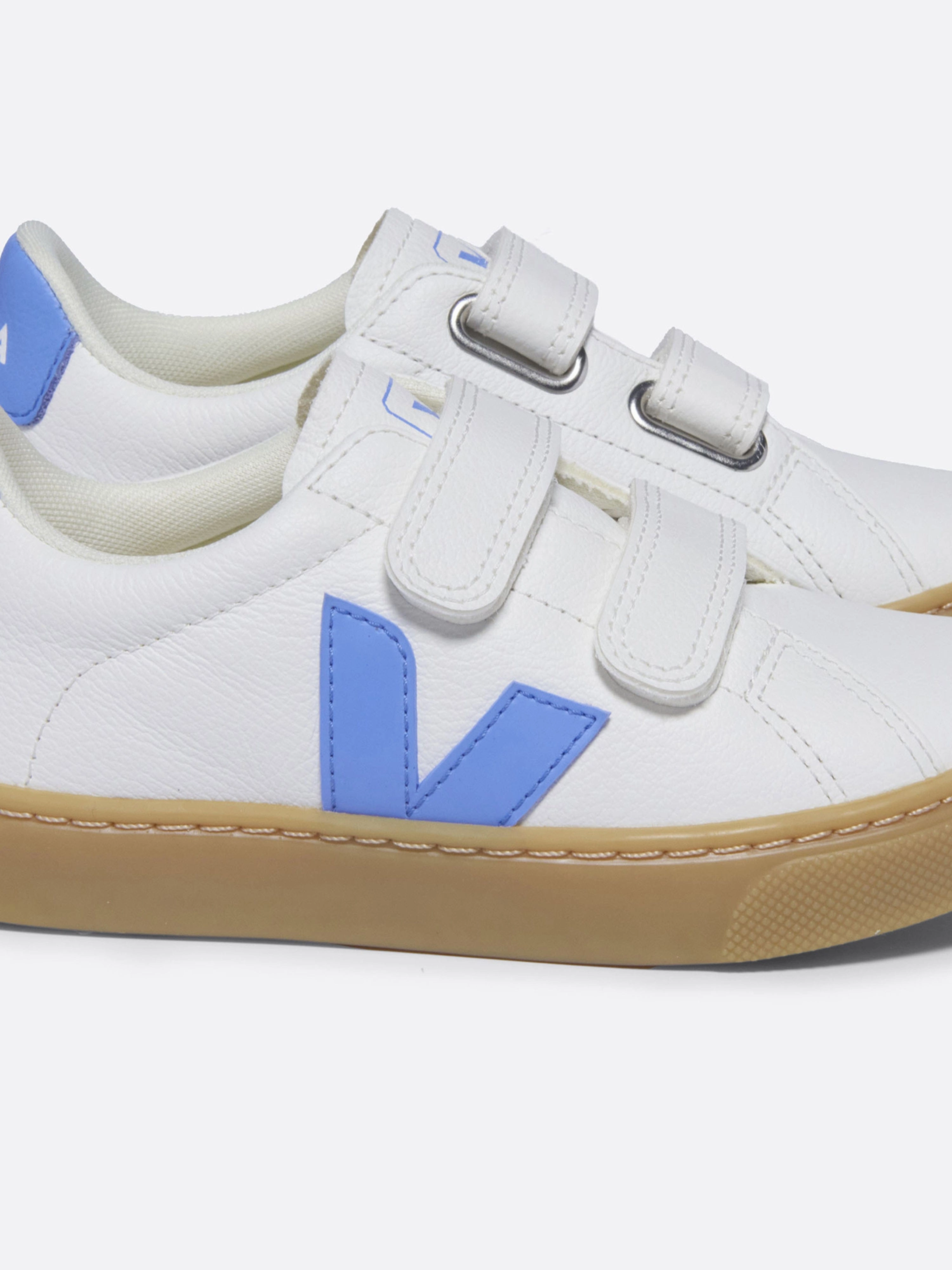 Veja Kids Esplar ChromeFree Leather Trainers in White