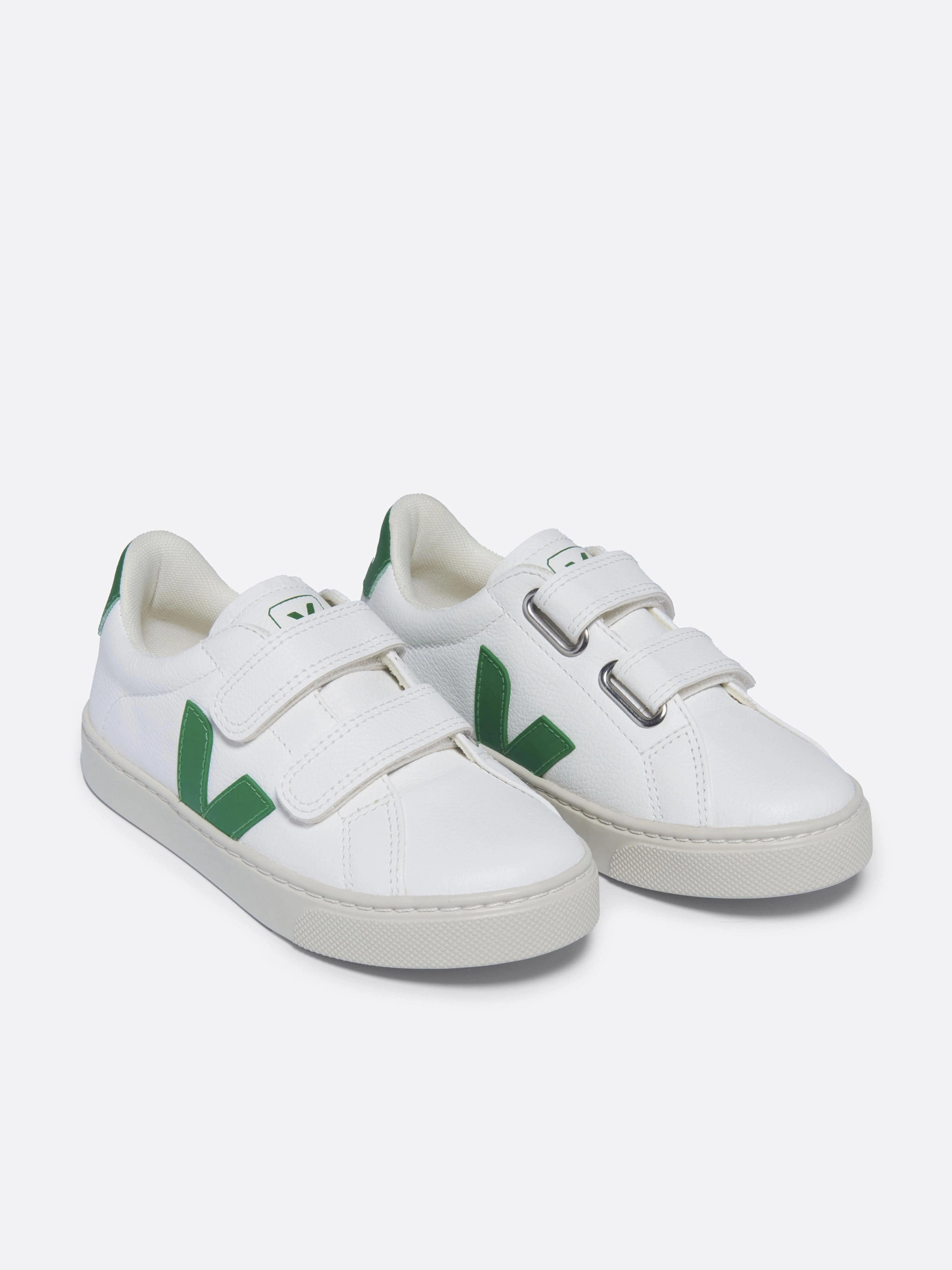 Veja Kids Esplar ChromeFree Leather Trainers in White