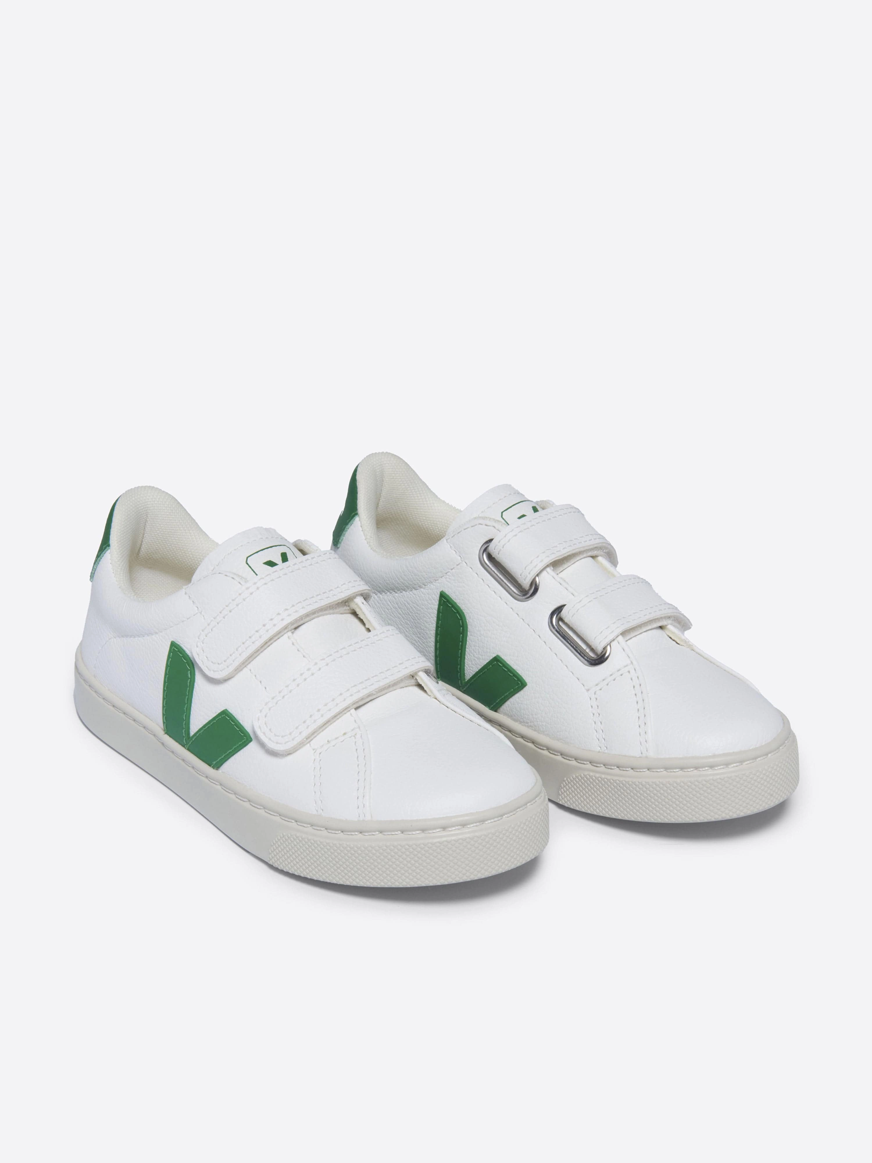 Veja Kids Esplar ChromeFree Leather Trainers in White