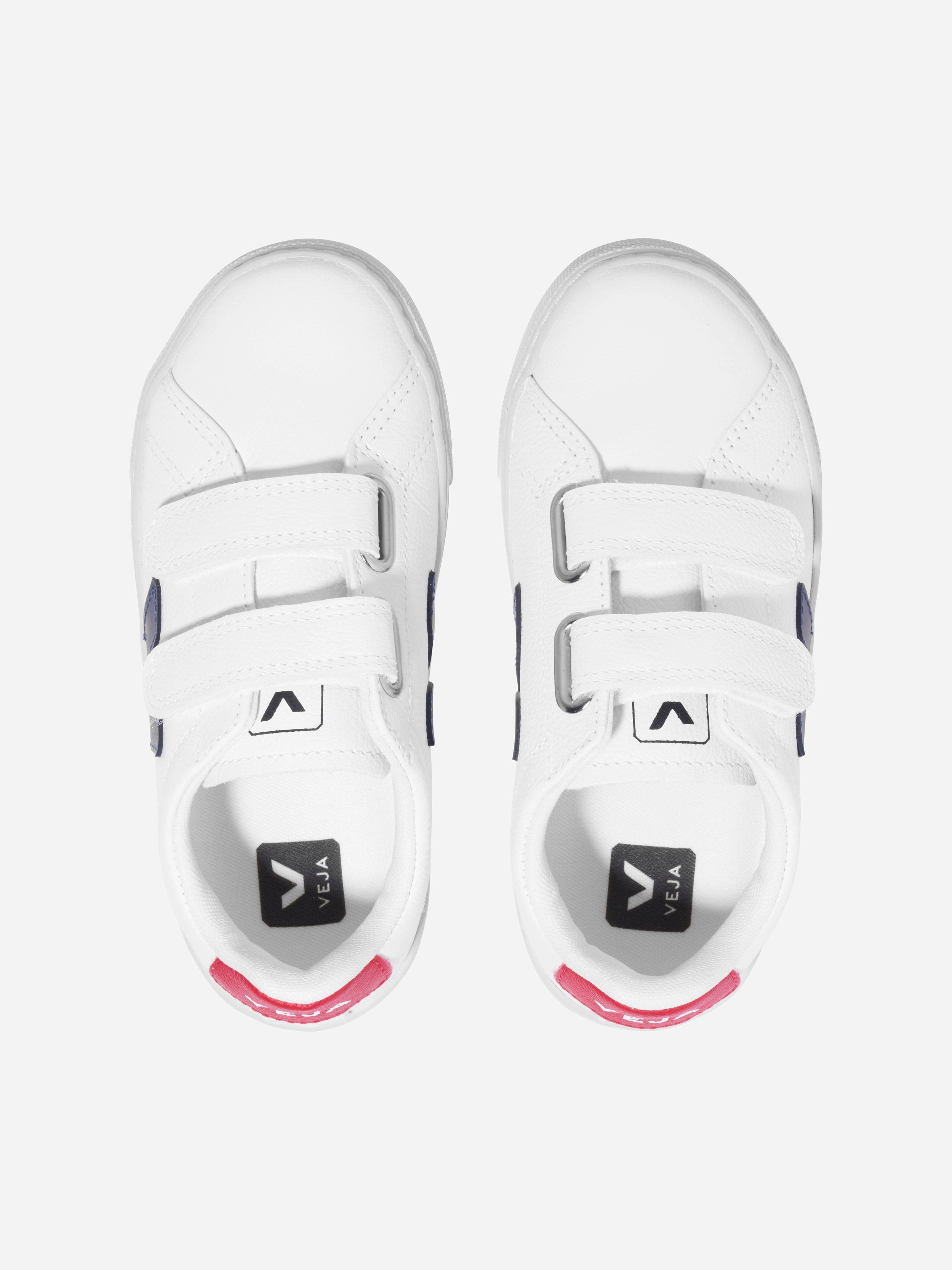 Veja Kids Small Esplar Velcro Trainers in White
