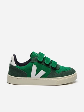 Veja Kids Suede Small V-10 Trainers in Green