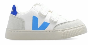 Veja White Paros Blue Leather Sneakers
