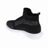 Venettini Jupiter Black Knit Grey Side Sneaker Sock Shoes