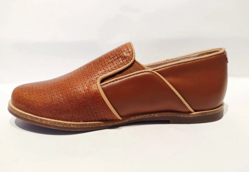 Venettini Lugguage Weave Slip On Smoking Shoe Loafer