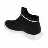 Venettini Mars Black Knit with White Line Sock Shoes