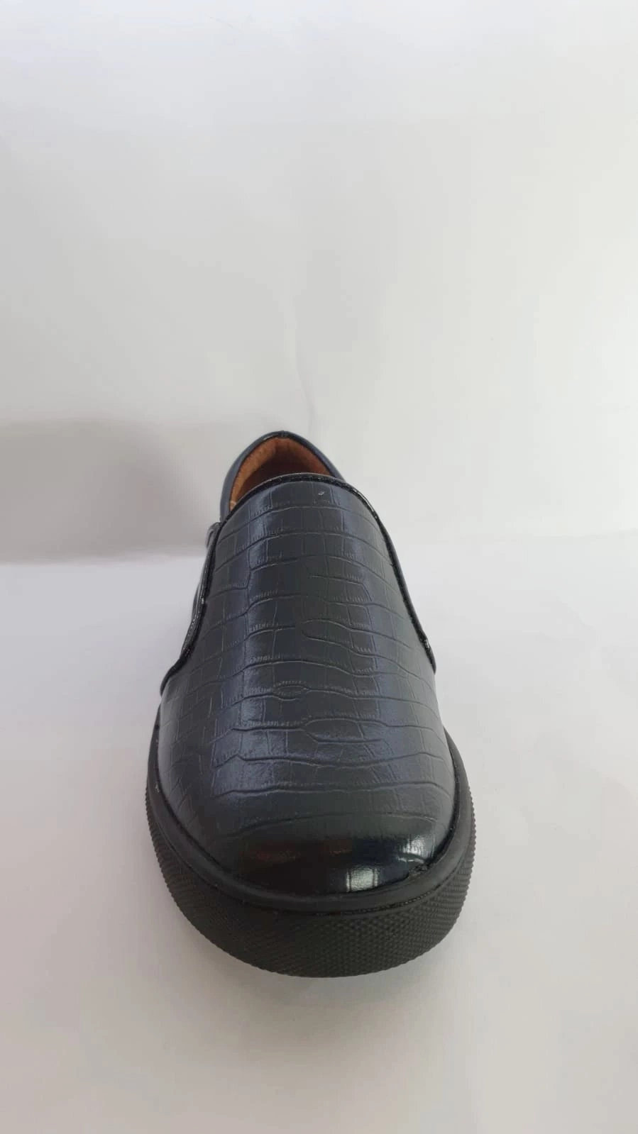 Venettini Reed Black Rock Leather Slip on Sneakers