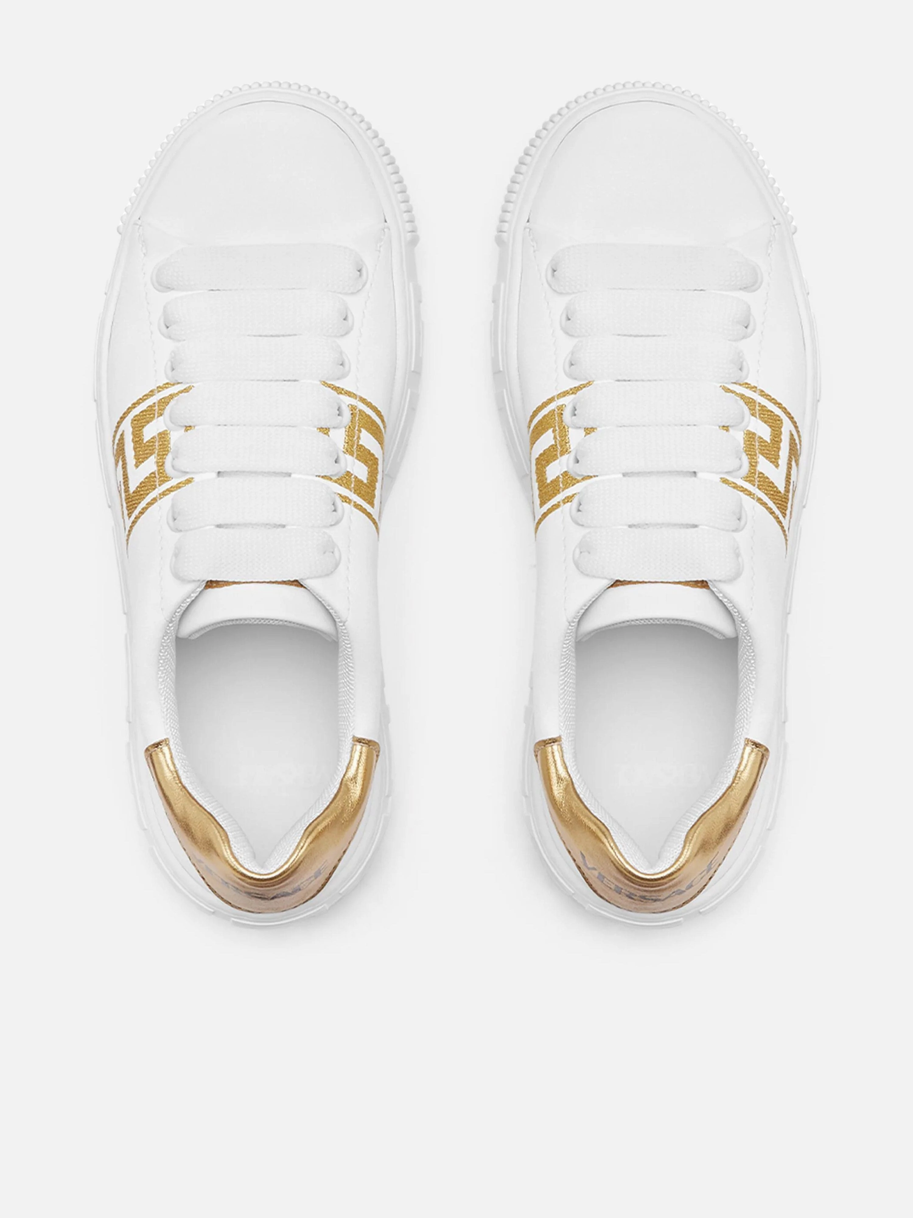 Versace Kids La Greca Low Top Trainers in White