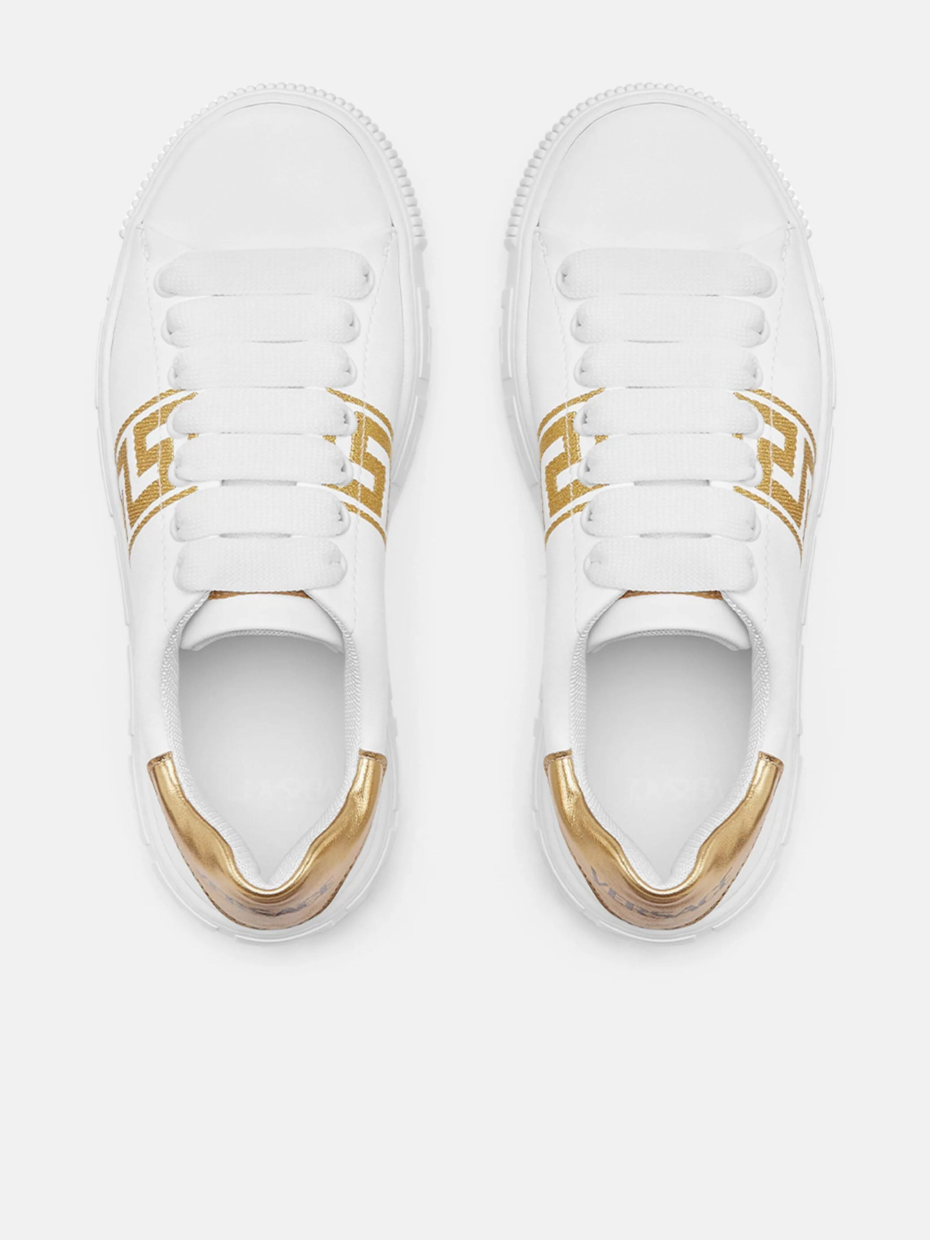 Versace Kids La Greca Low Top Trainers in White