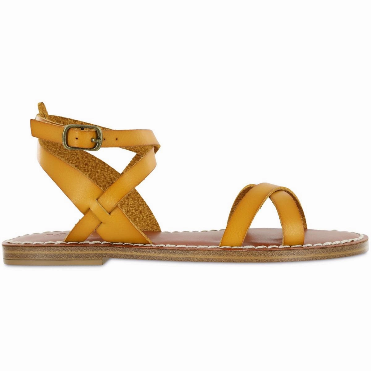 VESA Womens Faux Leather Ankle Strap Strappy Sandals