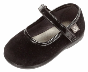 Victoria Alba Velvet Mary Jane Black for Girl's