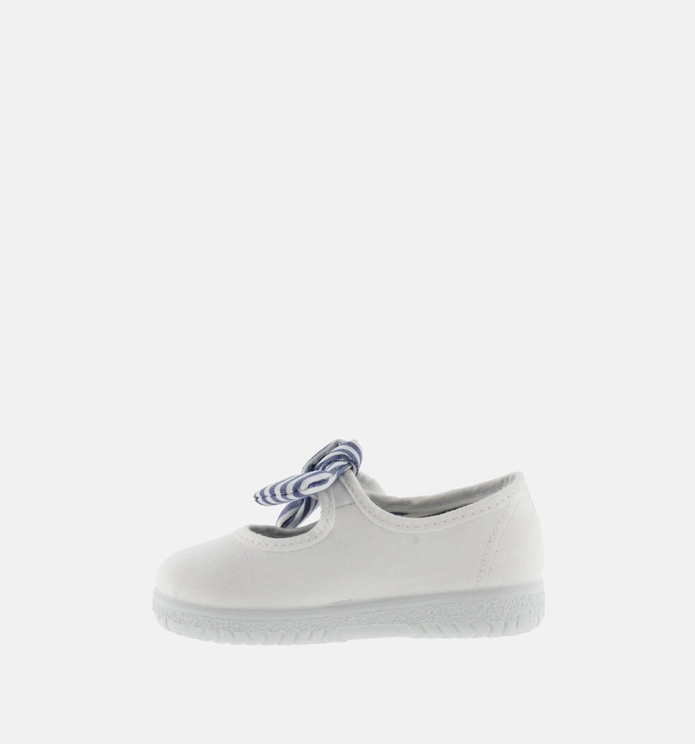 Victoria Girl's OJAL Canvas Mary Jane Shoes - Blanco