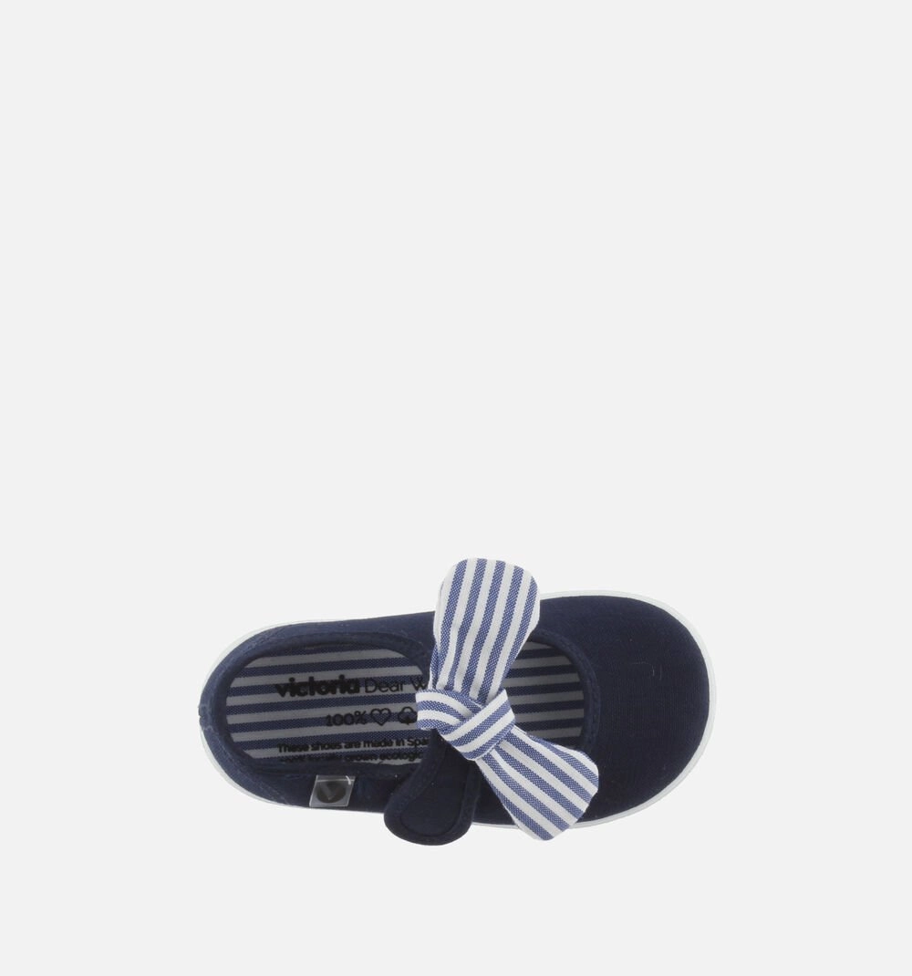 Victoria Girl's OJAL Canvas Mary Jane Shoes - Marino