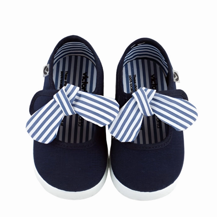 Victoria Girl's OJAL Canvas Mary Jane Shoes - Marino