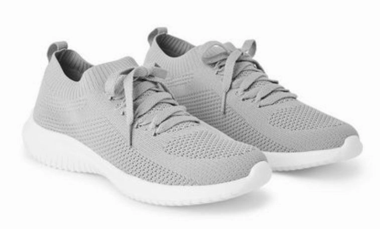 Woman's Grey Knit Memory Foam insole Slip-on Sneakers