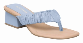 Women Marina Rushed Thong Sandal In Blue