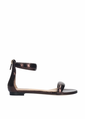 Women's Amy Flat Sandals In Dark Brown