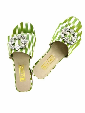 Women's Cocktail Slide Sandal In Green