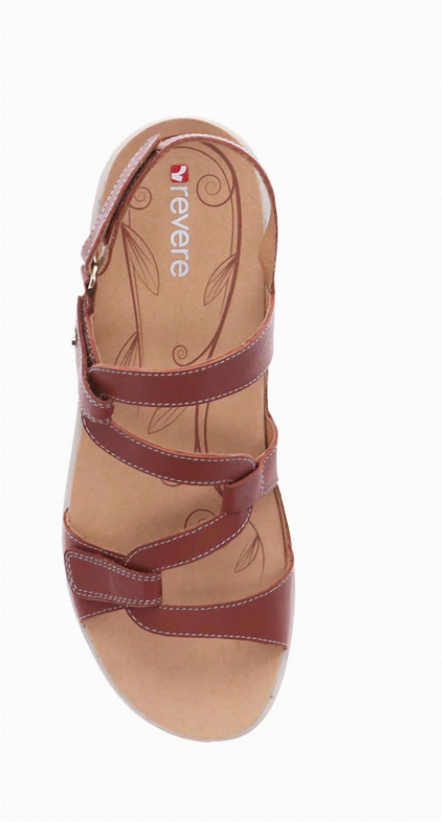 Women's Emerald 3 Strap Leather Sandals In Cognac