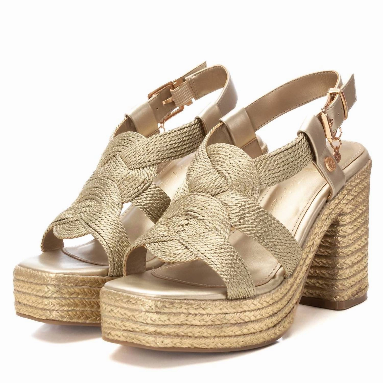 Women's High Heel Sandals In Gold