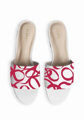 Women's Ribbon Slide Sandal In Pink