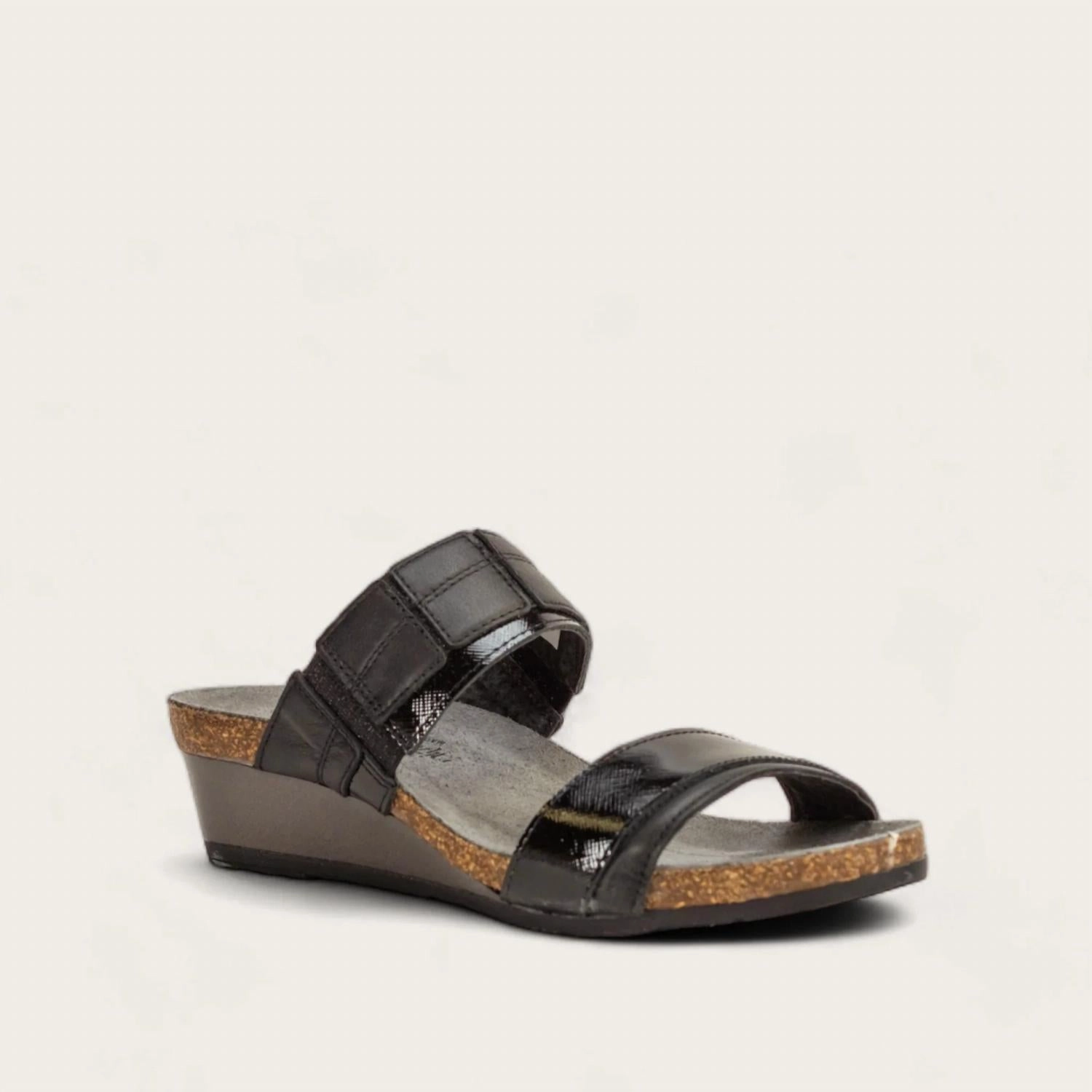 Women's Royalty Slide Sandal In Jet Black/black Luster