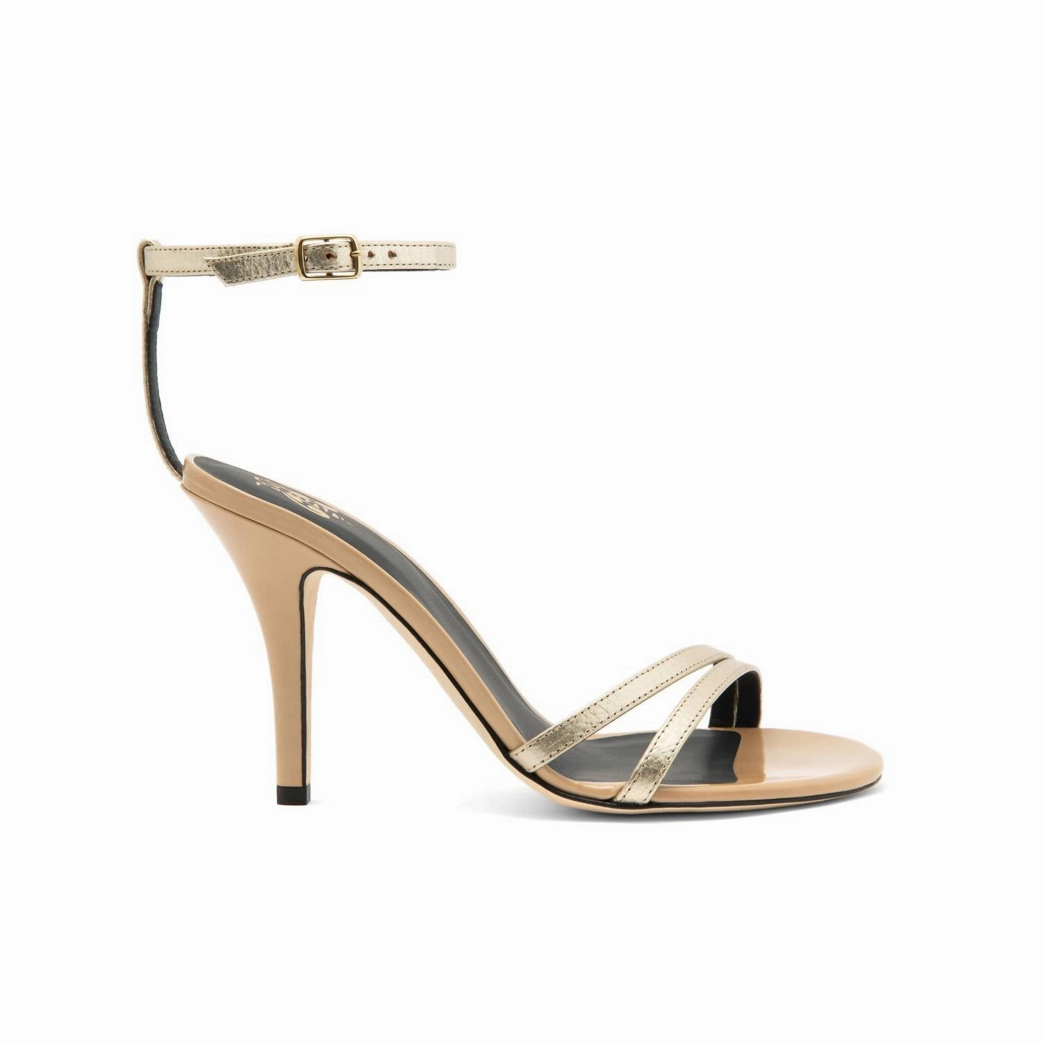 Women's Sara Laminate Sand Paint Sandal In Gold/black