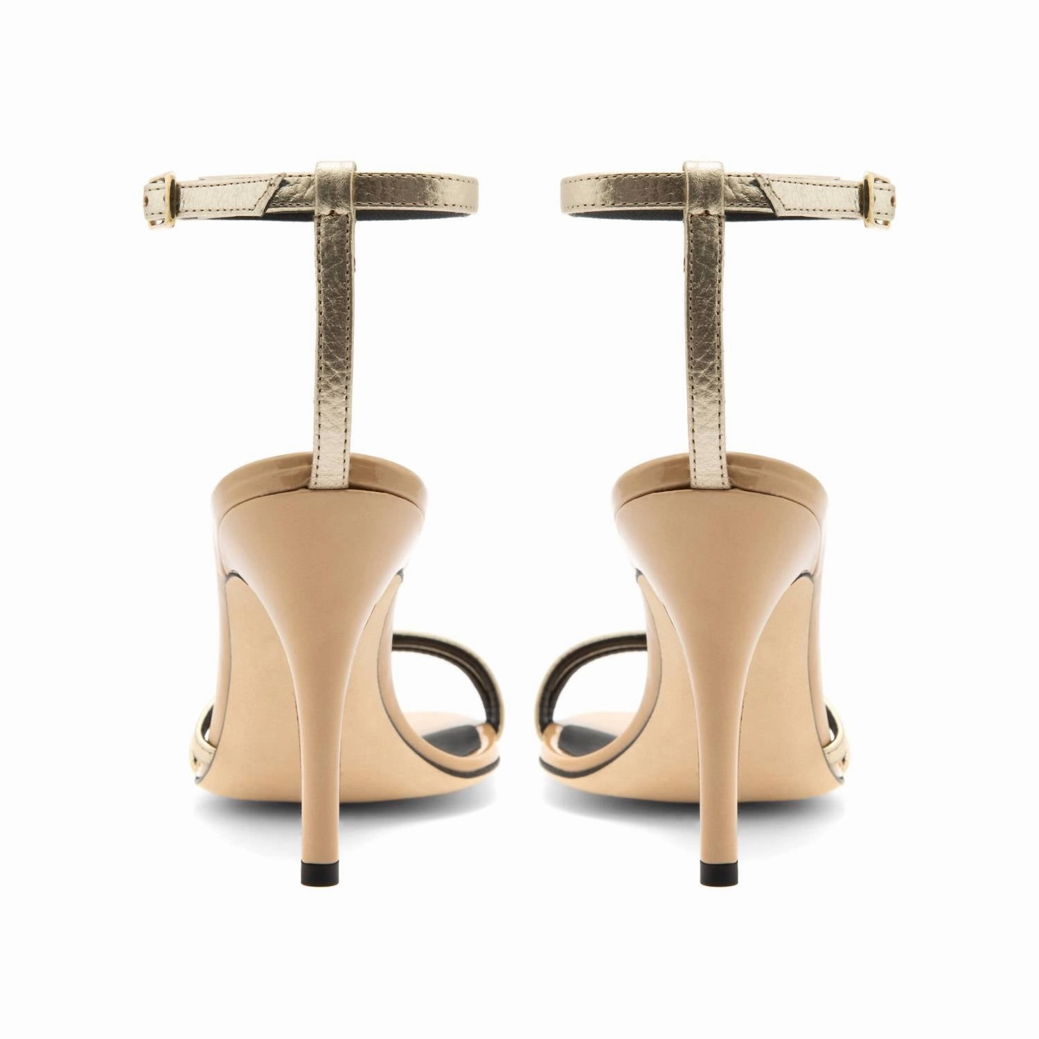 Women's Sara Laminate Sand Paint Sandal In Gold/black