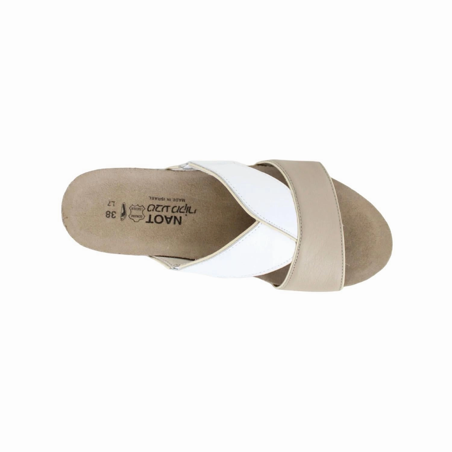 Women's Tiara Sandals In Soft Beige Leather/soft White Leather