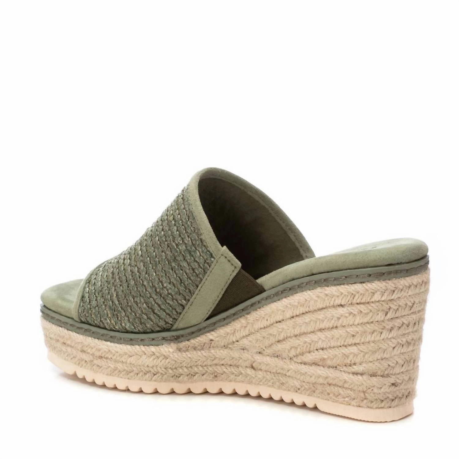 Women's Wedge Sandals In Dark Green