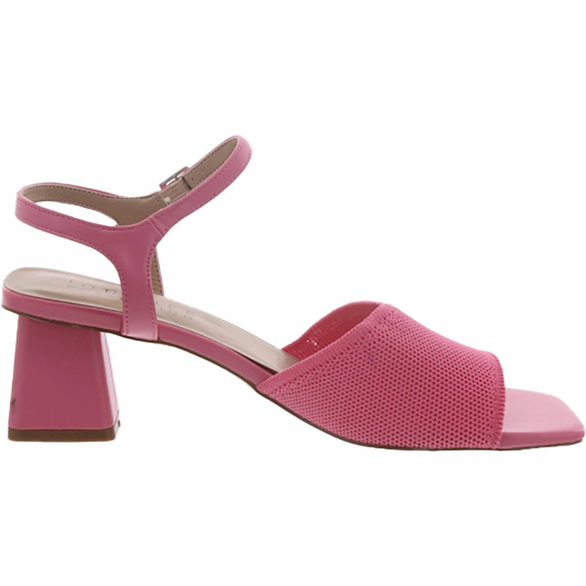 Womens Ankle strap Square toe Block Heel