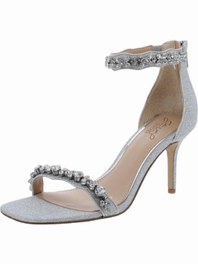 Womens Embellished Glitter Evening Sandals