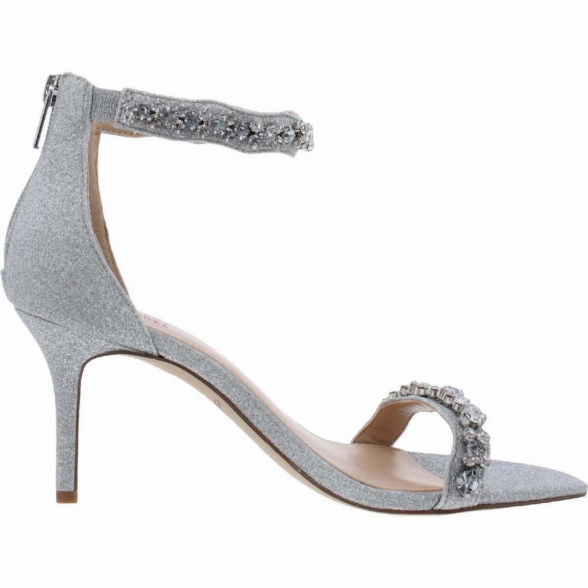 Womens Embellished Glitter Evening Sandals
