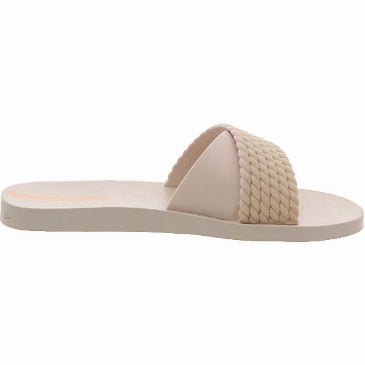 Womens Faux Leather Slip On Slide Sandals