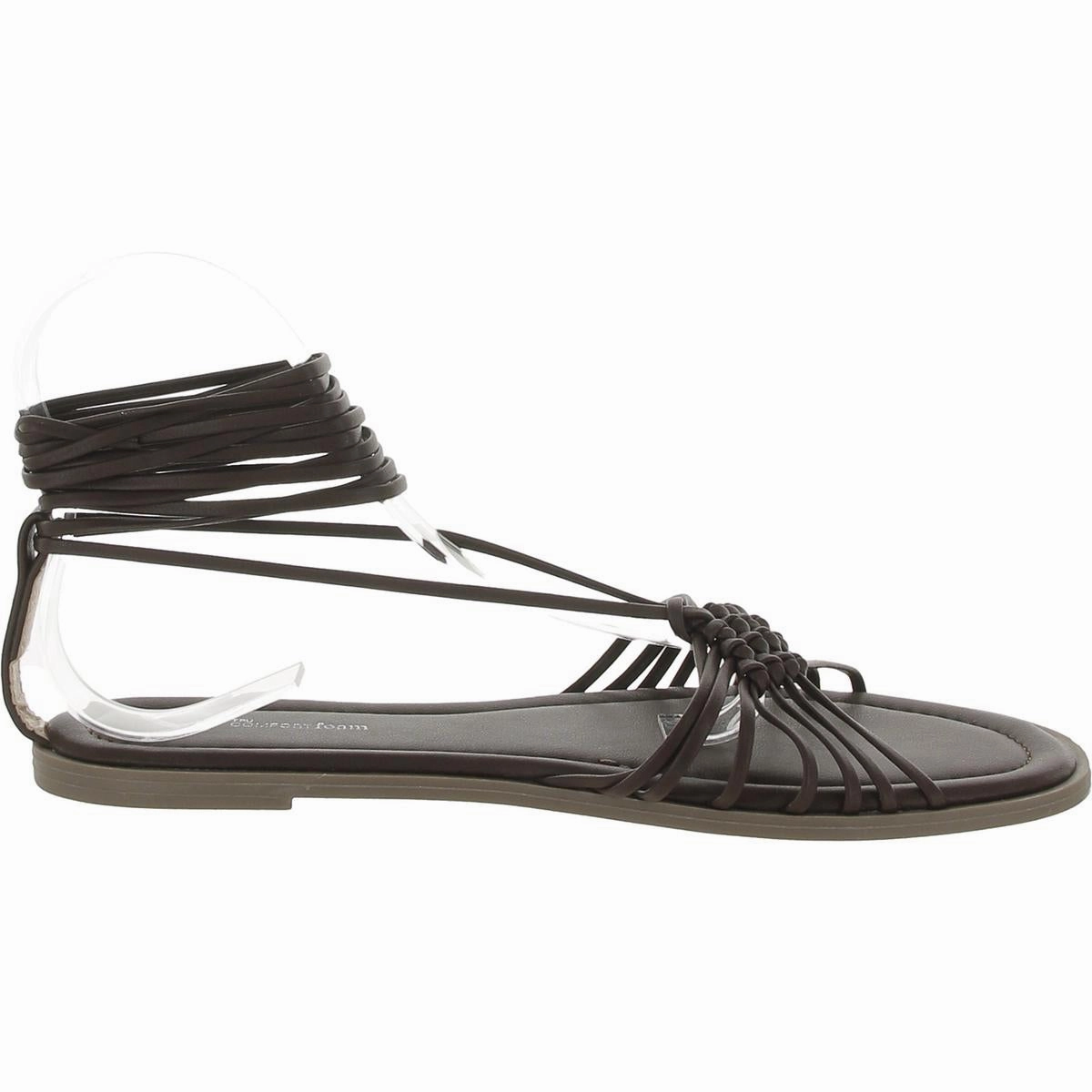 Womens Faux Leather Strappy Sandals