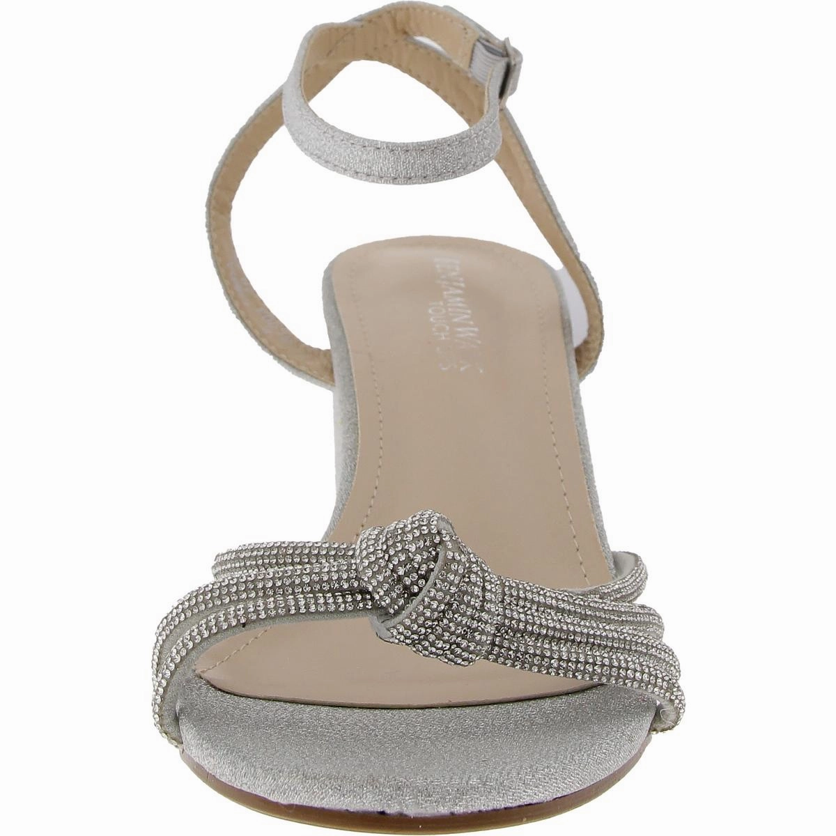 Womens Glitter Textured Block Heel