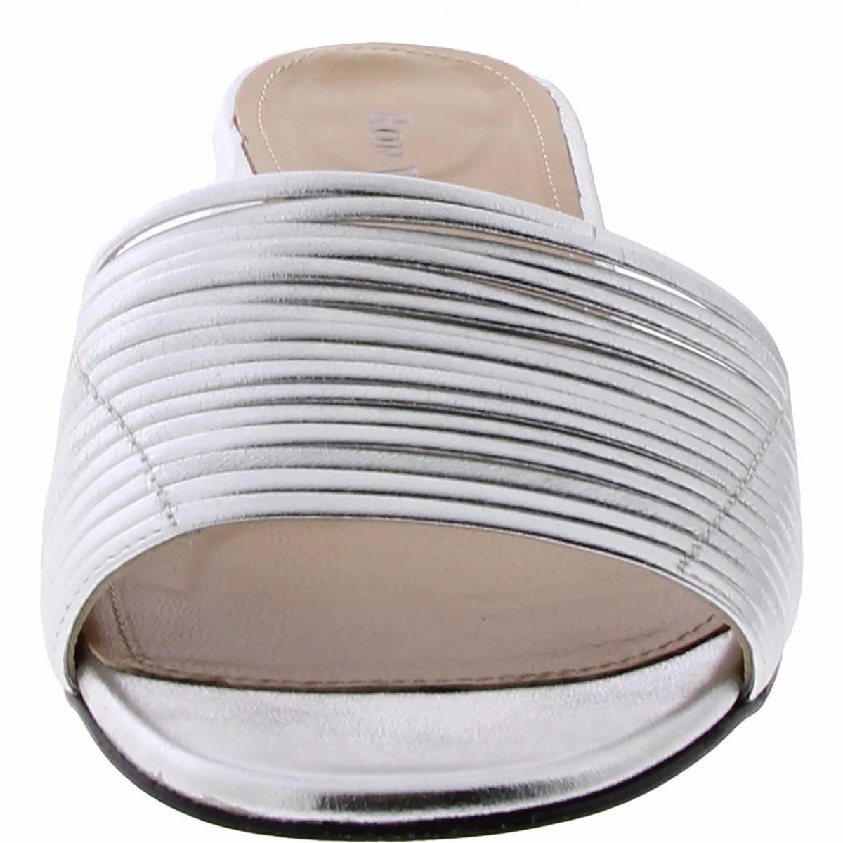 Womens Leather Slip On Mule Sandals