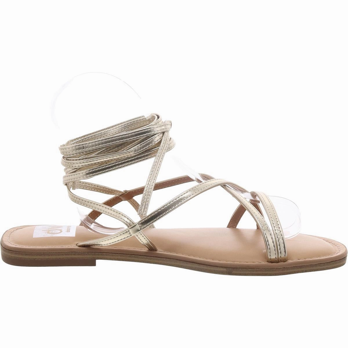 Womens Man Made Flat Ankle Strap