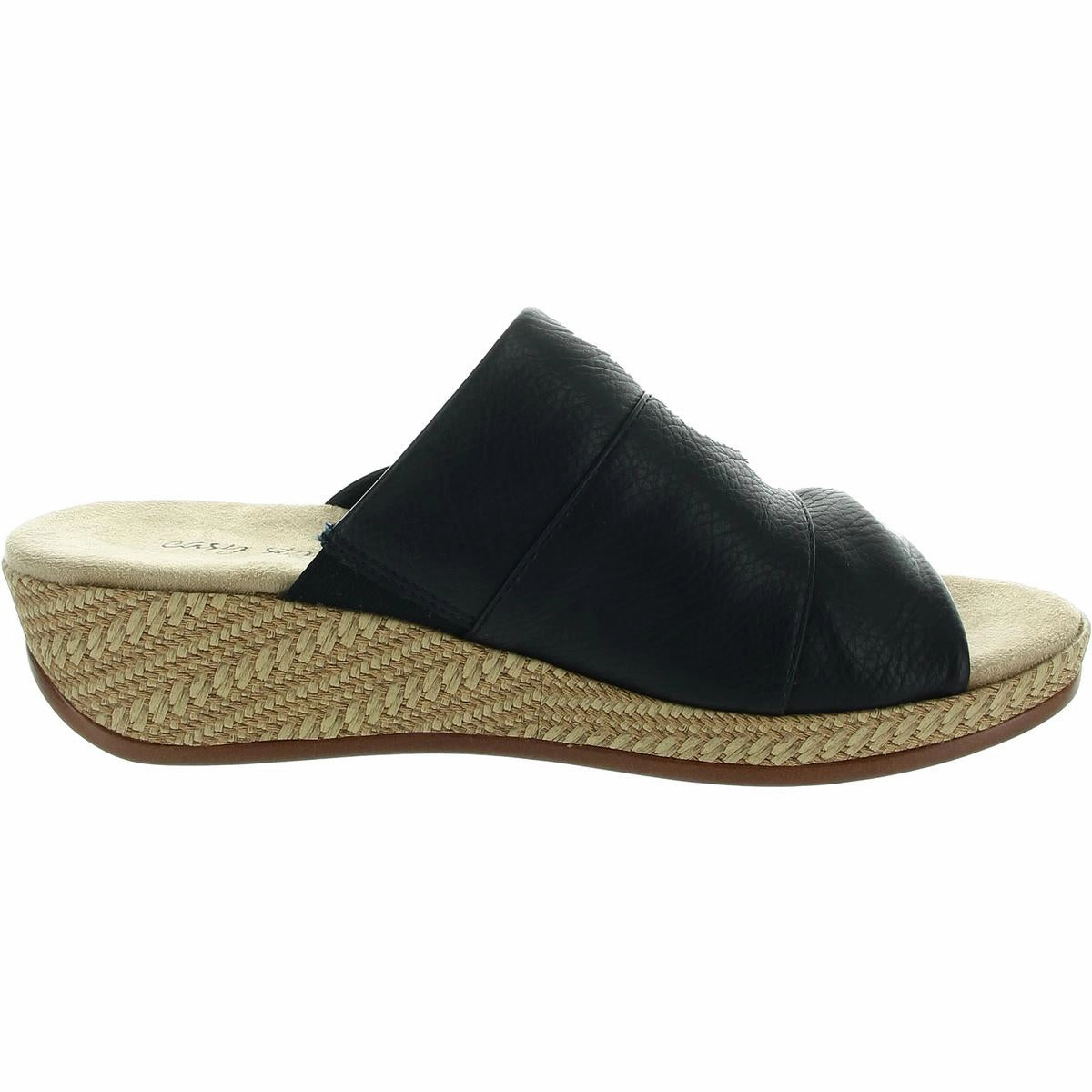 Womens Open Back Manmade Wedge Sandals