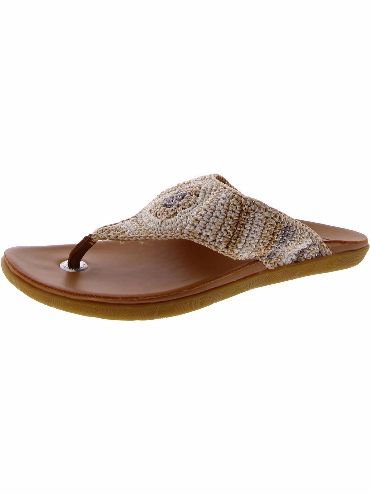 Womens Slip On Open Toe Thong Sandals