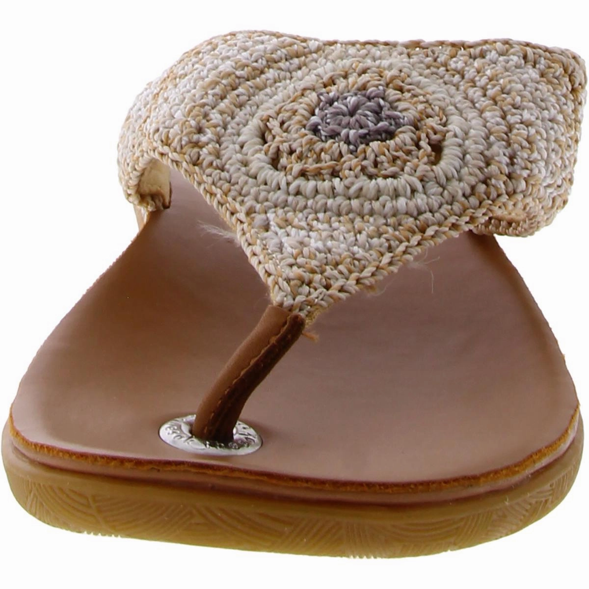 Womens Slip On Open Toe Thong Sandals