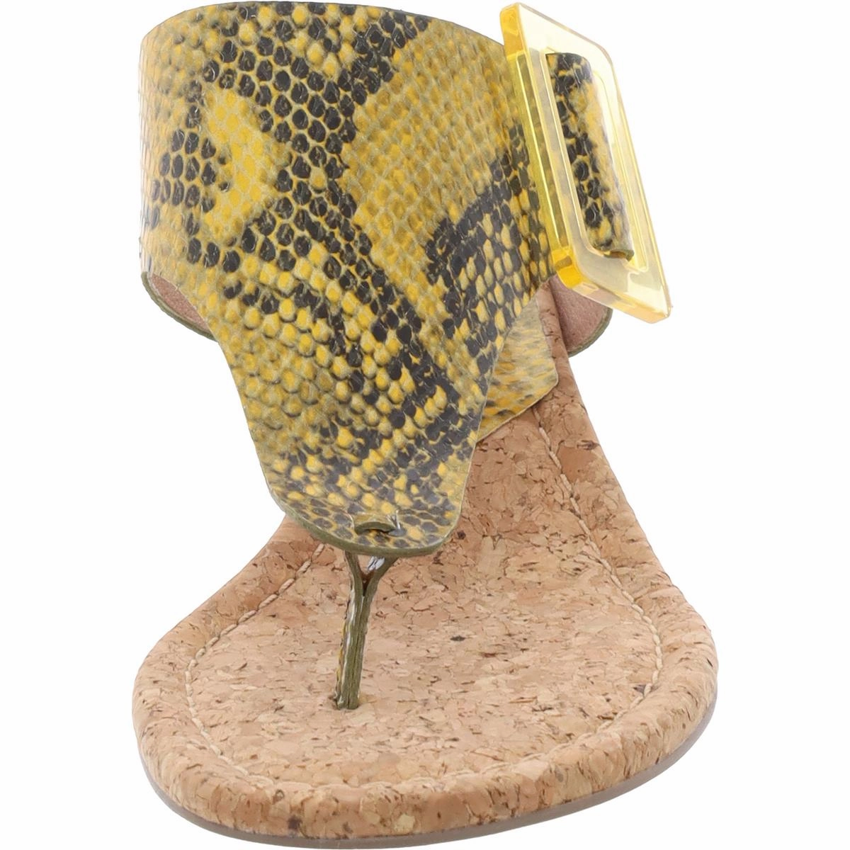 Womens Snake Print Wedge Sandals