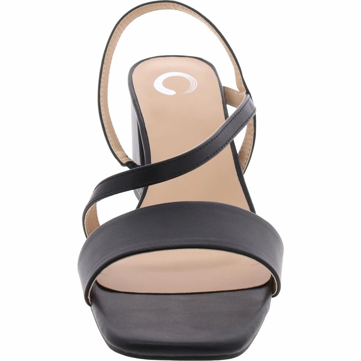 Womens Square Open Toe Block Heel Strappy Sandals