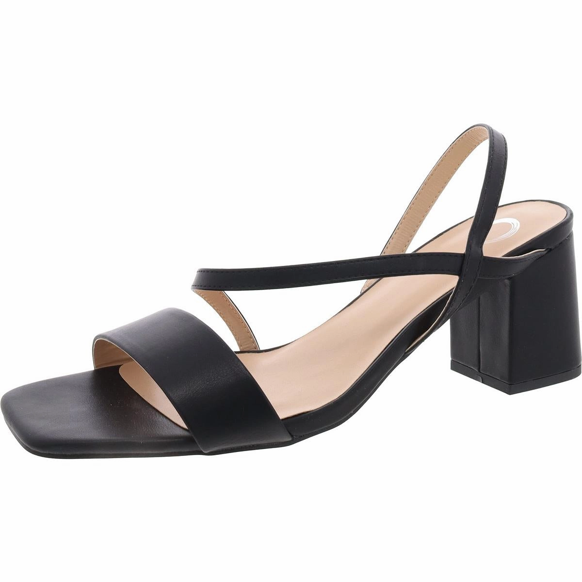 Womens Square Open Toe Block Heel Strappy Sandals