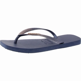 Womens Thong Logo Flip-Flops