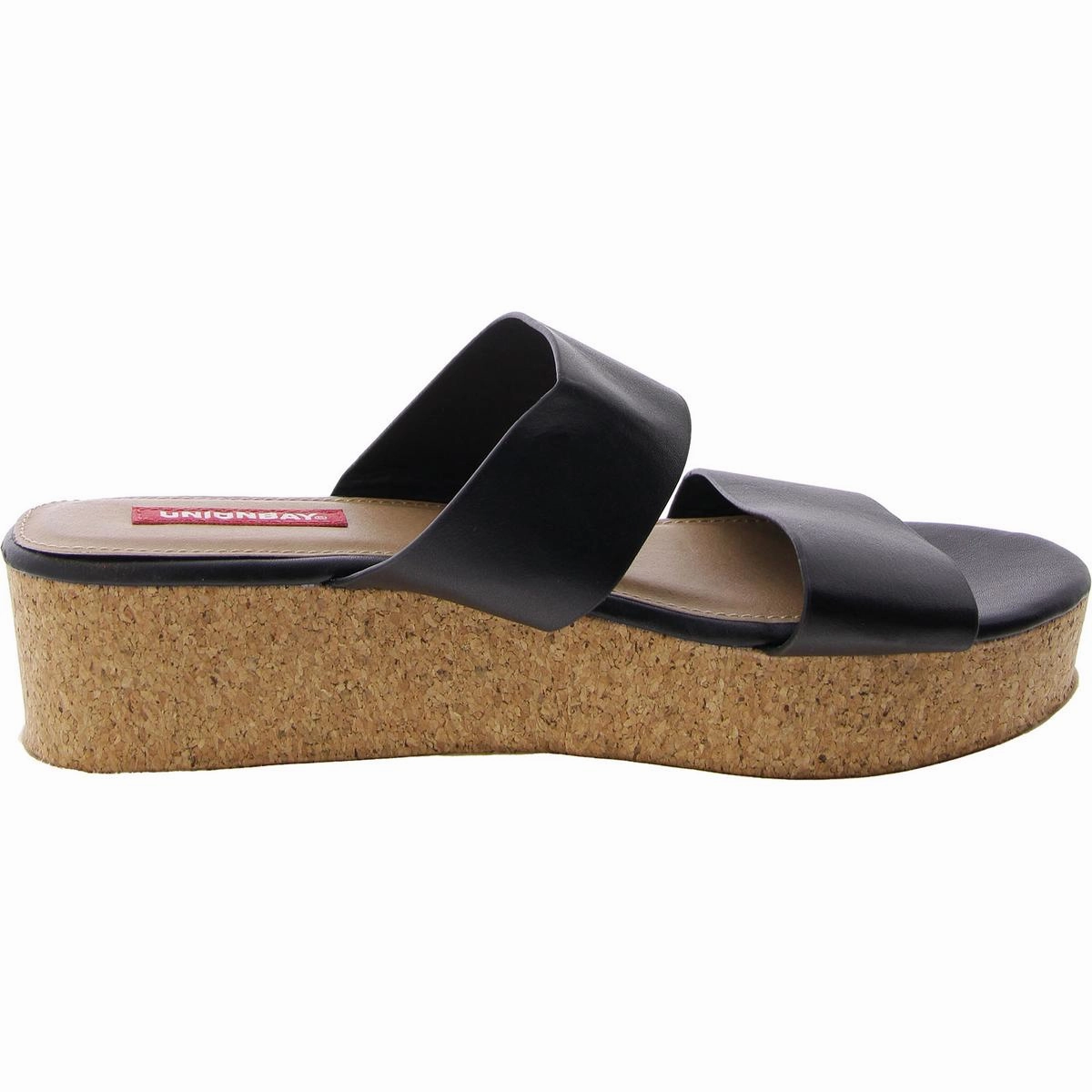ZOZO Womens Faux Leather Slip On Slide Sandals